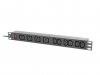 Lanberg Listwa zasilająca rack PDU 19 cali 1U 16A 2M 4X C19 6X IEC C13 C20 czarna